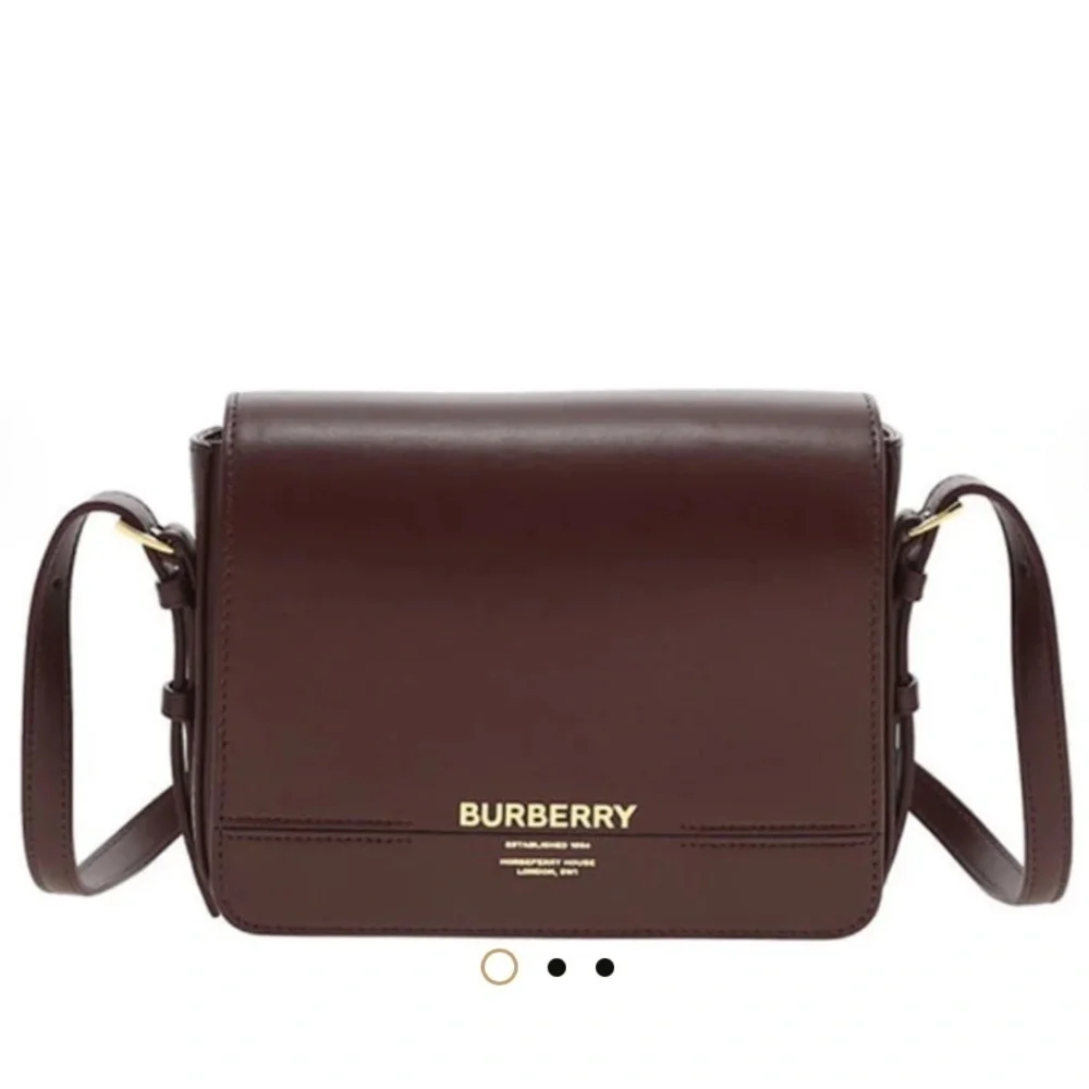 NWT BURBERRY Grace Oxblood Leather Small Crossbody Bag